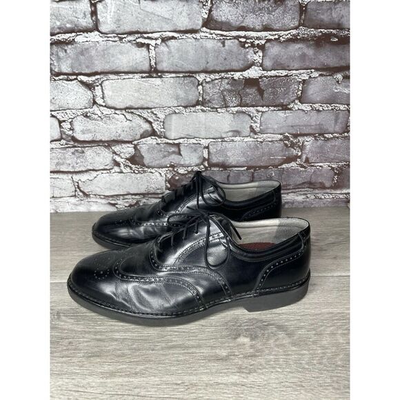 Rockport Dressports Black Leather Wingtip Oxfords Vibram Soles Shoes Men Sz 9.5M main image 9